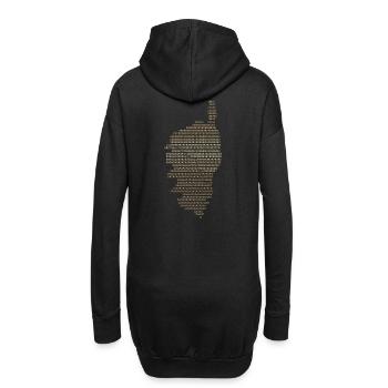 corse - Hoodie Dress - black - Back