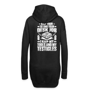 Maurer Bauarbeiter Baustelle Mauerwerk Bricklayer - Hoodie-Kleid - Schwarz - Hinten