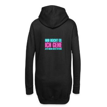 Lustige Katzen Sprüche Mir reicht es ich gehe - Hoodie-Kleid - Schwarz - Hinten