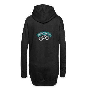 Niemals Radlos - Bikermotiv lustiger Bikerspruch - Hoodie-Kleid - Schwarz - Hinten