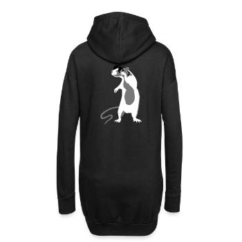 Rat avec des lunettes de soleil - Sweat-shirt à capuche long Femme - noir - Dos