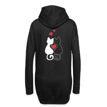Chats Chers Cat Mama Cat Propriétaires de chats - Sweat-shirt à capuche long Femme - noir - Dos