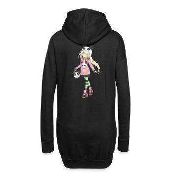 Manga - Hoodie-Kleid - Schwarz - Hinten