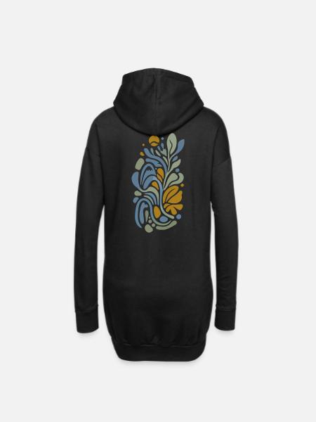 Flowing Balance - Hoodie-Kleid - Schwarz