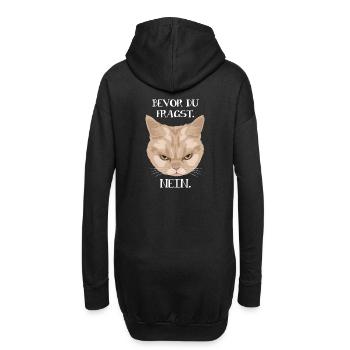 Grumpy Cat - Bevor du fragst_Nein (Katze) - Hoodie-Kleid - Schwarz - Hinten