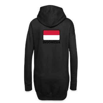 Nationalflagge von Indonesien - Hoodie-Kleid - Schwarz - Hinten