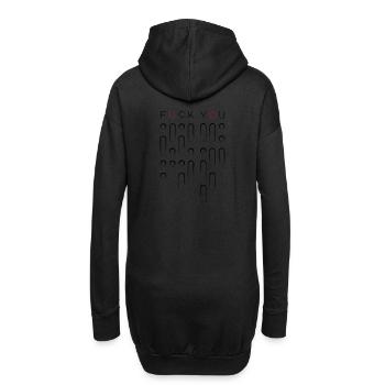 Trash Asset - Fuck You [red/black-morse/top_down] - Hoodie Dress - black - Back