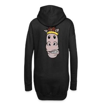King Horse Pony Crown Royal King Fantaisie Noël - Sweat-shirt à capuche long Femme - noir - Dos