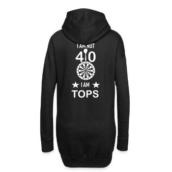40. Geburtstag Dart Tops Geschenk - Hoodie-Kleid - Schwarz - Hinten