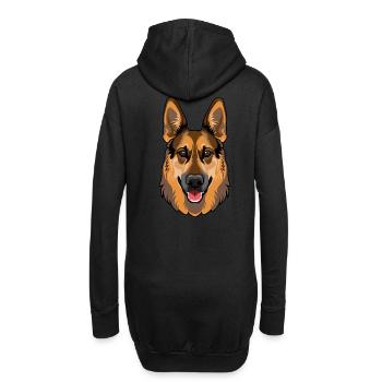 Berger allemand - Sweat-shirt à capuche long Femme - noir - Dos