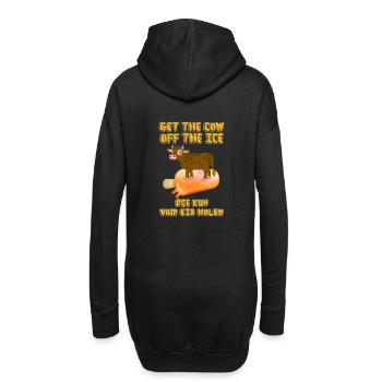 Get the cow off the ice. Die Kuh vom Eis holen - Hoodie-Kleid - Schwarz - Hinten