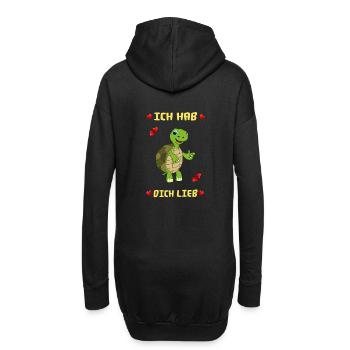 Baby Land Schildkröte meint: Ich hab dich lieb - Hoodie-Kleid - Schwarz - Hinten