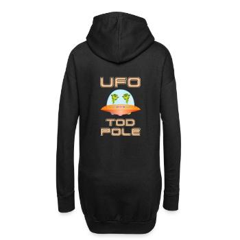 Ufo Todpoles - Weltraum-Kaulquappen im Ufo - Hoodie-Kleid - Schwarz - Hinten