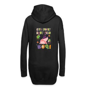 Mignon Spooky Baby Dino Halloween Boo 4 - Sweat-shirt à capuche long Femme - noir - Dos