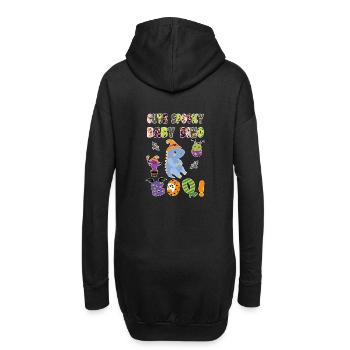 Mignon Spooky Baby Dino Halloween Boo 2 - Sweat-shirt à capuche long Femme - noir - Dos