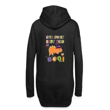 Mignon Spooky Baby Dino Halloween Boo 5 - Sweat-shirt à capuche long Femme - noir - Dos
