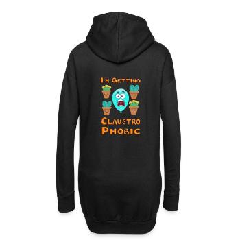 Je deviens claustrophobe - ballon de cactus cactus - Sweat-shirt à capuche long Femme - noir - Dos