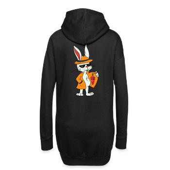 Lapin Rongeur Carotte Carottes Faim Vitamines Collation - Sweat-shirt à capuche long Femme - noir - Dos