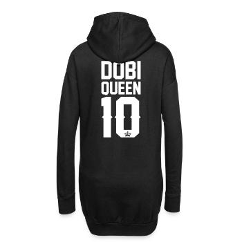 Dobermann-Queen - Hoodie-Kleid - Schwarz - Hinten