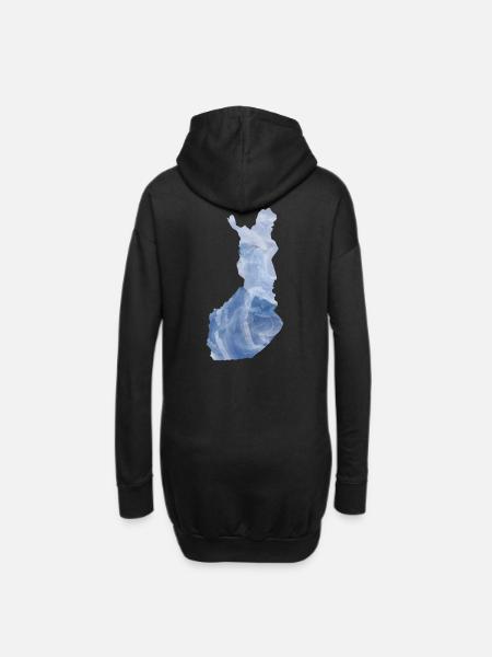 Finnland Finnland - Hoodie-Kleid - Schwarz