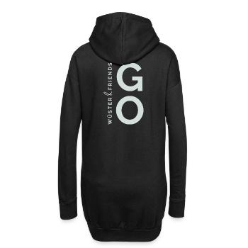 Wüster&Friends GO Logo Hellgrün - Hoodie-Kleid - Schwarz - Hinten