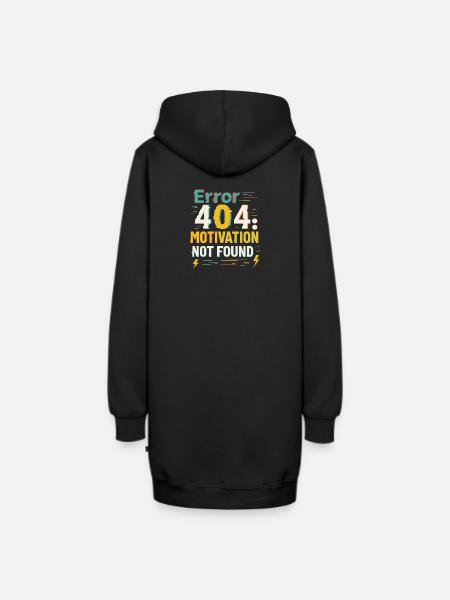 Fehler_404__Motivation_Nicht_Gefunden - Hoodie Dress - black