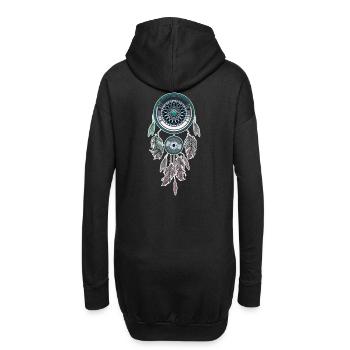Traumfänger Felgen Tuning - Hoodie-Kleid - Schwarz - Hinten