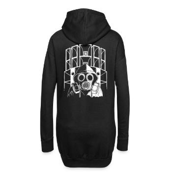 Tekno 23 masque à gaz Sound System - Sweat-shirt à capuche long Femme - noir - Dos