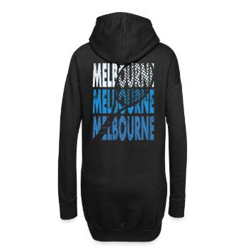 Tennis Shirt Melbourne Turnier Australien Design - Hoodie-Kleid - Schwarz - Hinten