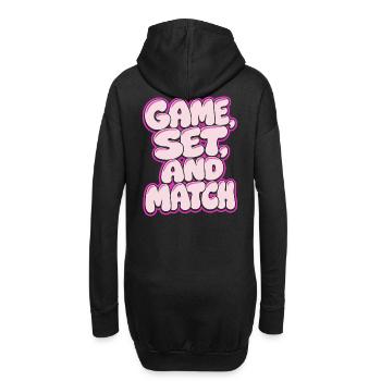Game Set Match Tennis Shirt, Retro Style - Hoodie-Kleid - Schwarz - Hinten