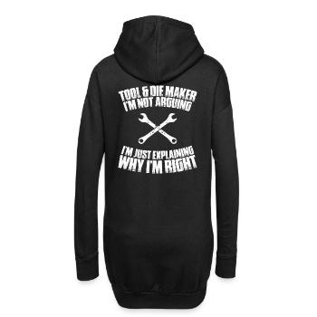 Tool Mechanic Toolmaker Tool & The Maker - Sweat-shirt à capuche long Femme - noir - Dos