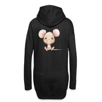 Maus - Hoodie-Kleid - Schwarz - Hinten
