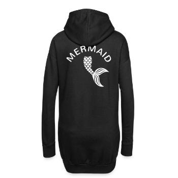 Meerjungfrau Flosse - Hoodie-Kleid - Schwarz - Hinten
