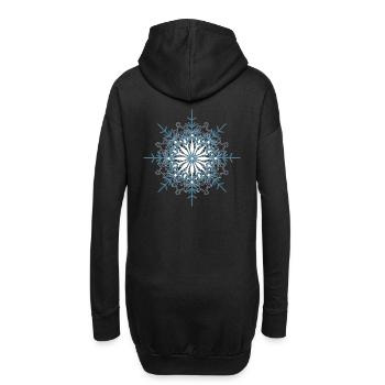 Flocon de neige de Noël - Sweat-shirt à capuche long Femme - noir - Dos