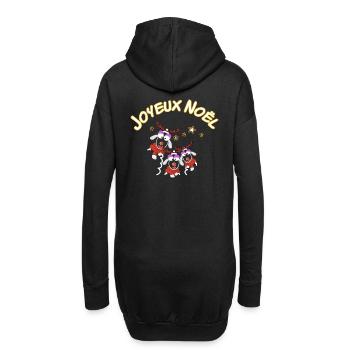 Joyeux Noël les copines - Sweat-shirt à capuche long Femme - noir - Dos