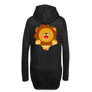 Bonjour! Petit Lion Joueur par Cheerful Madness!! - Sweat-shirt à capuche long Femme - noir - Dos