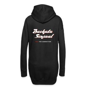 Bachata Sensual Feel the Connection white - Hoodie Dress - black - Back