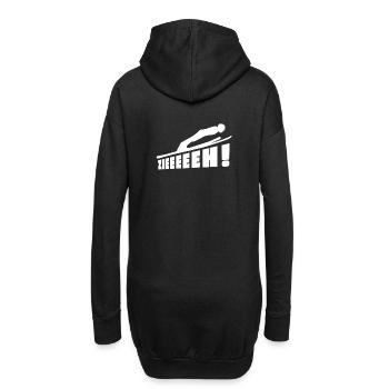 Skispringen Skispringer Wintersport - Hoodie-Kleid - Schwarz - Hinten
