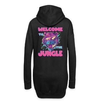 Tiger. Willkommen im Dschungel - Hoodie-Kleid - Schwarz - Hinten