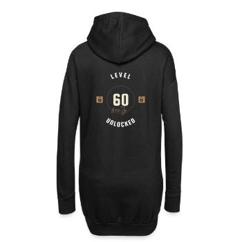 60. Geburtstag Level sixty unlocked, Geschenk - Hoodie-Kleid - Schwarz - Hinten