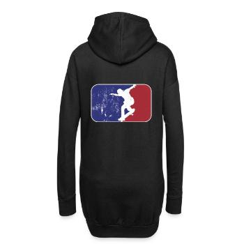 Logo du patineur - Sweat-shirt à capuche long Femme - noir - Dos