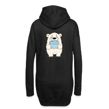 Eisbären Retten - Hoodie-Kleid - Schwarz - Hinten