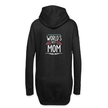World´s Best Mom Muttertagsgeschenk Mami Mama Mom - Hoodie-Kleid - Schwarz - Hinten