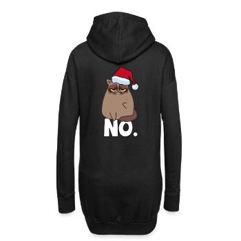 Pull grincheux chat - Sweat-shirt à capuche long Femme - noir - Dos