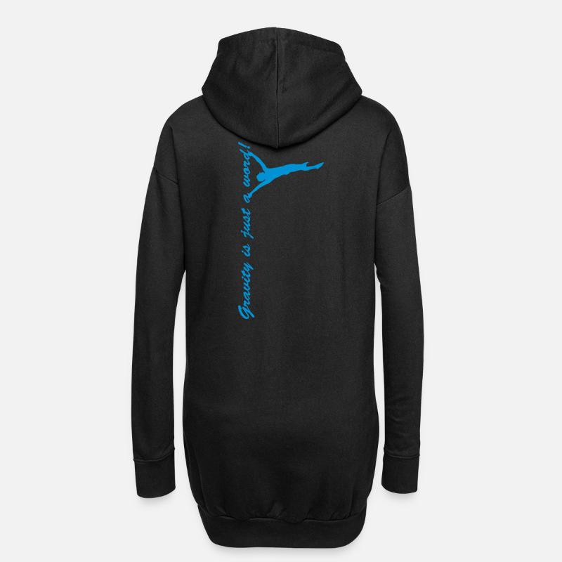 Gravity is just a word! - Hoodie-Kleid - Schwarz