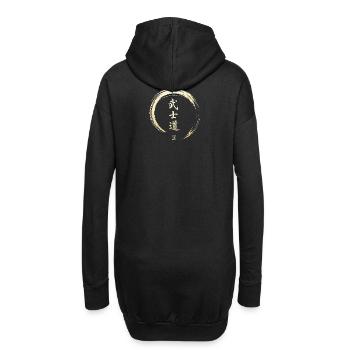 Bushido Enso Samurai-Zeichen - Hoodie-Kleid - Schwarz - Hinten