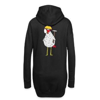 Artisan Chicken Hammer Trade Area Job - Sweat-shirt à capuche long Femme - noir - Dos