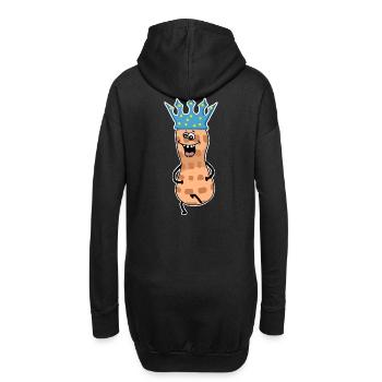 Cacahuètes roi cacahuètes Couronne noix drôle spirituel - Sweat-shirt à capuche long Femme - noir - Dos