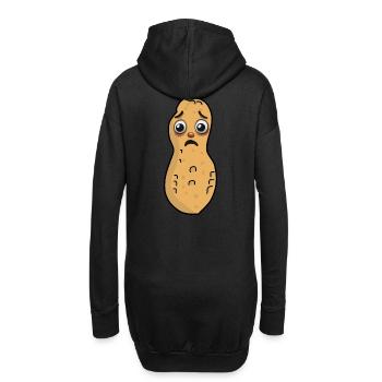 Erdnuss Erdnüsse Nuss Kind Kinder Nüsse - Hoodie-Kleid - Schwarz - Hinten