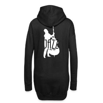 jazz is my life - Hoodie-Kleid - Schwarz - Hinten